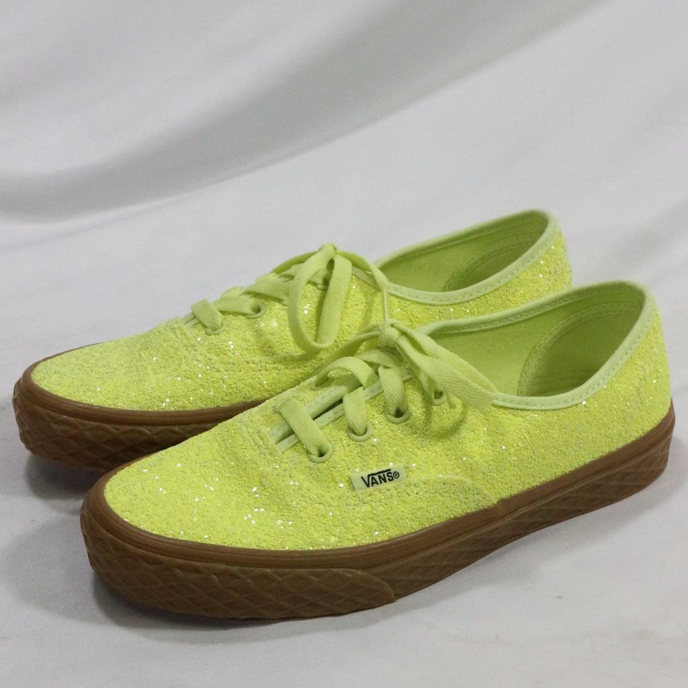 VANS Ice Cream Glitter Yellow Skate Sneakers Sz 7 US Wmn 5.5 US Men - Picture 3 of 8